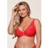 Dámská podprsenka LingaDore 1400-6 (Velikost 70D, Barva Červená)