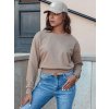 Dámská mikina CASUALVIBE Dstreet BY1297 (Velikost S, Barva Béžová)