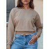 Dámská mikina CASUALVIBE Dstreet BY1297 (Velikost S, Barva Béžová)