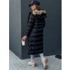 Dámská dlouhá bunda LUXWARM Dstreet TY4374 (Velikost S, Barva Černá)