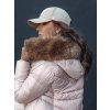 Dámská zimní bunda s kapucí a kožíškem WINTERCHIC Dstreet TY4435 (Velikost S, Barva Zelená)