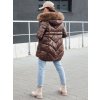 Dámská zimní bunda s kapucí a kožíškem WINTERCHIC Dstreet TY4435 (Velikost S, Barva Zelená)