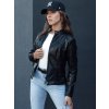 Dámská kožená bunda KLIROS Dstreet TY4466 (Velikost S, Barva Černá)