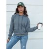 Dámská mikina s kapucí LARA II Dstreet BY1334 (Velikost S, Barva Šedá - tmavě)