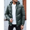 Pánská zimní bunda s odepínací kapucí Dstreet TX4832 (Velikost M/48, Barva Zelená)