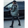 Dámská prošívaná bunda s kapucí FASHION CHIC Dstreet TY4580 (Velikost S, Barva Zelená)