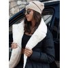 Dámská dlouhá bunda s košíškem BALLMODA Dstreet TY4586 (Velikost S, Barva Černá)