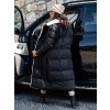 Dámská dlouhá bunda s kožíškem BALLMODA Dstreet TY4586 (Velikost S, Barva Černá)