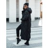 Dámská zimní dlouhá bunda s kapucí STREETFIT Dstreet TY4599 (Velikost S, Barva Černá)