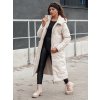 Dámská zimní bunda s kapucí GLAMPUFF Dstreet TY4605 (Velikost S, Barva Béžová)