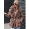 Dámská zimní bunda s kapucí FURSOFT Dstreet TY4668 (Velikost S, Barva Béžová)