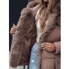 Dámská zimní bunda s kapucí FURSOFT Dstreet TY4668 (Velikost S, Barva Béžová)