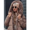 Dámská zimní bunda s kapucí FURSOFT Dstreet TY4668 (Velikost S, Barva Béžová)
