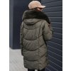 Dámská dlouhá zimní bunda s kapucí  MORISIO Dstreet TY4671 (Velikost S, Barva Zelená)