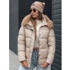 Dámská zimní bunda s kapucí NORDKOLL Dstreet TY4709 (Velikost S, Barva Béžová)