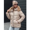 Dámská zimní bunda s kapucí NORDKOLL Dstreet TY4709 (Velikost S, Barva Béžová)