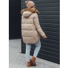 Dámská zimní bunda s kapucí a kožíškem MELOMA Dstreet TY4712 (Velikost S, Barva Béžová)