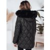 Dámská zimní bunda s kapucí a kožíškem LUMORE Dstreet TY4723 (Velikost S, Barva Černá)