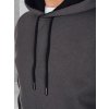 Pánská mikina s kapucí Dstreet BX5861 (Velikost M, Barva Šedá - tmavě)