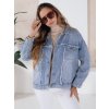 Dámská džínová bunda DENZARIA Dstreet TY4905 (Velikost S/M, Barva Modrá - světle)