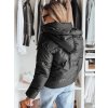 Dámská zimní bunda SNOWLIKE s kapucí Dstreet TY4930 (Velikost S, Barva Černá)