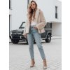 Dámský krátký zimní kabátek GLAMFLUFFY Dstreet TY4984 (Velikost S, Barva Béžová)