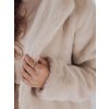 Dámský krátký zimní kabátek GLAMFLUFFY Dstreet TY4984 (Velikost S, Barva Béžová)