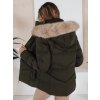 Dámská zimní prošívaná bunda s kapucí Dstreet TY5133 (Velikost S, Barva Zelená)