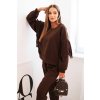 Dámský komplet máslový s třásněmi na rukávech hnědý Regína (Velikost UNI, Barva Bordó)