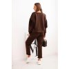 Dámský komplet máslový s třásněmi na rukávech hnědý Regína (Velikost UNI, Barva Bordó)