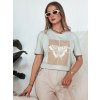 Dámské tričko GLOWY Dstreet RY2597 (Velikost S/M, Barva Šedá - tmavě)