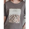 Dámské tričko Dstreet RY2612 (Velikost S/M, Barva Šedá - tmavě)