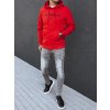 Pánská mikina s kapucí Dstreet BX5783 (Velikost M, Barva Červená)