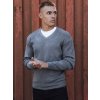 Pánský svetr do V Dstreet WX2200 (Velikost M, Barva Šedá - tmavě)