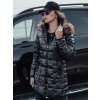 Dámská bunda WINTERZIP s kapucí Dstreet TY4565 (Velikost S, Barva Černá)