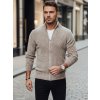 Sweter męski rozpinany beżowy Dstreet WX2228 (Velikost M, Barva Béžová)
