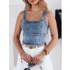 Dámský džínový top VESTTOP Dstreet RY2727 (Velikost S, Barva Modrá - světle)