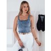 Dámský džínový top VESTTOP Dstreet RY2727 (Velikost S, Barva Modrá - světle)