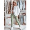 Dámské sportovní legíny FITTATO Dstreet UY2603 (Velikost S, Barva Zelená)