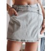 Dámská džínová sukně CHILL WRAP Dstreet CY0508 (Velikost S, Barva Šedá - světle)