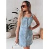 Dámské džínové šaty na ramínkách SEWIKA Dstreet EY2586 (Velikost XS/34, Barva Modrá - světle)