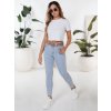 Dámské džíny skinny BLUEVIBE  UY2679 (Velikost S, Barva Modrá - světle)