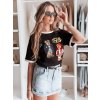 Dámské tričko CLASSY TEDDY Dstreet RY2843 (Velikost S/M, Barva Černá)