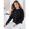 Dámský svetr na zapínání SELINA Dstreet MY2512 (Velikost S/M, Barva Černá)