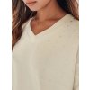 Dámský svetr do V VERALIA Dstreet MY2517 (Velikost S/M, Barva Tělová)