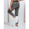 Dámské džíny mom fit szare Dstreet UY2751 (Velikost 34, Barva Šedá - tmavě)