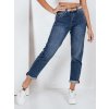 Dámské džíny mom fit Dstreet UY2773 (Velikost 36, Barva Modrá - světle)