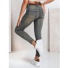 Dámské džíny skinny s páskem Dstreet UY2810 (Velikost 28, Barva Modrá - světle)