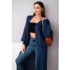Dlouhý svetr Isolde - kardigan (Velikost UNI, Barva Modrá)