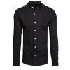 Pánská košile s dlouhým rukávem Dstreet DX2637 (Velikost M, Barva Černá)